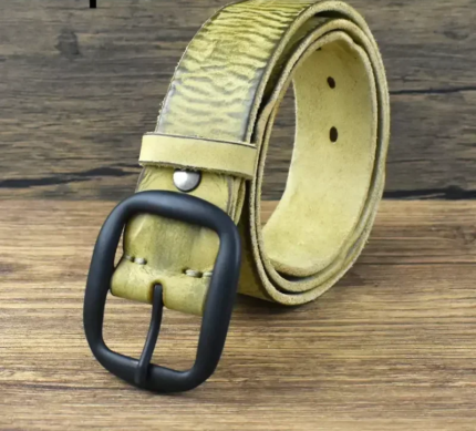 UrbanMark™ 3.5cm Elegant Genuine Cowhide Men Belt – Fashion Pin Buckle Belt for Jeans & Casual Wear 2