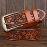 LUMARIA™ Women’s 3.8CM Golden Pin Buckle Belt Vintage Waist Strap Genuine Leather Belt 4