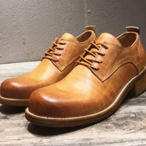 Original Gentleman™ Handmade Square-Toe Derby Shoes – Genuine Formal Dress Shoes for Men