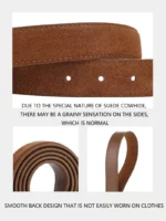 Silvette™ Vintage Women Skinny Suede Leather Waist Belt – Genuine Cowhide Waistband for Dress or Coat 6