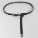 LineaKnot™ Genuine Leather slim knotted belt – Women's Slim Soft Waist Belt 1.8cm 1