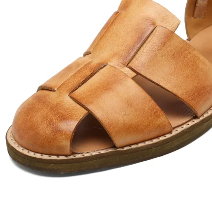 Riomaro™ Leather Fisherman Sandals – Handmade Roman-Style Unisex Gladiators 2