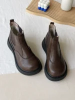 MoriMuff™ Retro Chelsea Boots – British-Style Platform Ankle Boots with Plush Warm Lining