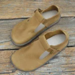 TessaBelt Classic™ | Handmade Women's T-Strap Cowhide Leather Flats – Retro British Big Toe Shoes with Buckle Strap 5