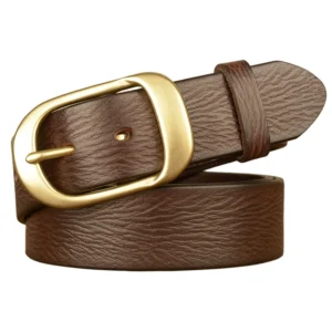 RegalCraft™ Men’s 3.8cm Genuine Leather Belt – Luxury Business Cowhide Belt with Metal Pin Buckle 1