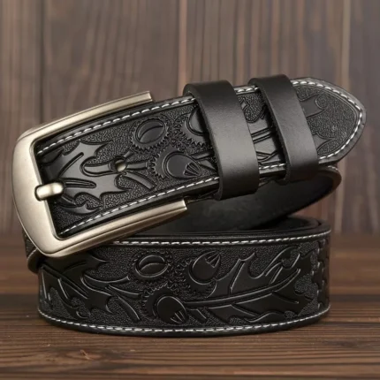 LUMARIA™ Women’s 3.8CM Golden Pin Buckle Belt Vintage Waist Strap Genuine Leather Belt 2