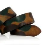 BattleForge™ Tactical Leather Belt – Genuine Cowskin Camouflage Belt with Brass Buckle, 3.3cm & 3.8cm 6