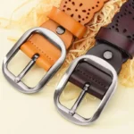 VeraLuxe™ 3.8CM Genuine Hollow-Out Leather Belt – Fashion Women’s Cutout Strap for Jeans & Dresses 6