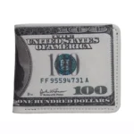 MoneyPrint™ 100 Dollar Design Wallet – PU Leather Short Wallet with Zipper Coin Pocket 2