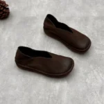 RetroEase™ | Women’s Handmade Cowhide Loafers – Soft Genuine Leather Slip-On Flats for Everyday Wear 3