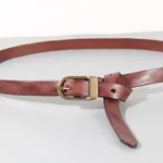Vellette™ 1.7cm Women’s Genuine Leather Belt – Retro Narrow Cowhide Belt with Copper Buckle for Casual & Dress 4