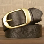 RegalCraft™ Men’s 3.8cm Genuine Leather Belt – Luxury Business Cowhide Belt with Metal Pin Buckle 6