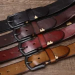 Westmark™ 100% Cowhide Handmade Men’s Belt – 3.8CM Wide Handmade Vintage Leather Belt for Jeans 5