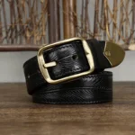 DUALFORGE™ 3.8CM Men’s Double-Sided Genuine Leather Belt – Thick Cowhide & Copper Buckle 6