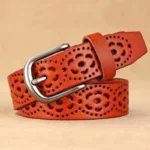 AURELIA™ 3CM Women’s Hollow-Out Genuine Leather Belt – Real Cowskin Waist Strap 4