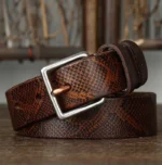 VIVERRA™ 2.8CM Serpentine Leather Belt for Women – Genuine Cowskin Retro Trousers Strap 1