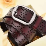 VeraLuxe™ 3.8CM Genuine Hollow-Out Leather Belt – Fashion Women’s Cutout Strap for Jeans & Dresses 4