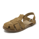 Maribel™ Retro Hollow Leather Baotou Sandals – Women's Flat Gladiator Caged Sandals 6