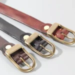 Vellette™ 1.7cm Women’s Genuine Leather Belt – Retro Narrow Cowhide Belt with Copper Buckle for Casual & Dress 3