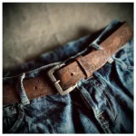 HeritageMark™ 3.8cm Full-Grain Soft Leather Belt – Pure Copper Buckle Men’s Vintage Jeans Belt 6