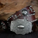 IronSpur™ Heavy Metal Rivets Belt – Genuine Leather Punk Rock Belt for Men 5