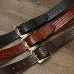 IronHeritage™ 3.8cm Full-Grain Leather Belt – Men’s Vintage Copper Buckle Belt for Jeans 5
