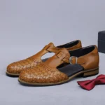Caldrik™ Handmade Woven Cowhide Buckle Slippers - Men's Retro Leather Gladiator Sandals 3