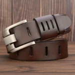 STRONGTIER™ 3.8CM Men’s Genuine Cowboy Belt – Luxury Designer Pin Buckle for Casual & Business Wear 1