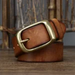 CoreForm™ 3.8cm Men’s Genuine Pure Cowhide Leather Belt – Retro Korean Style Leather Belt for Jeans 4