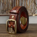 DUALFORGE™ 3.8CM Men’s Double-Sided Genuine Leather Belt – Thick Cowhide & Copper Buckle 1