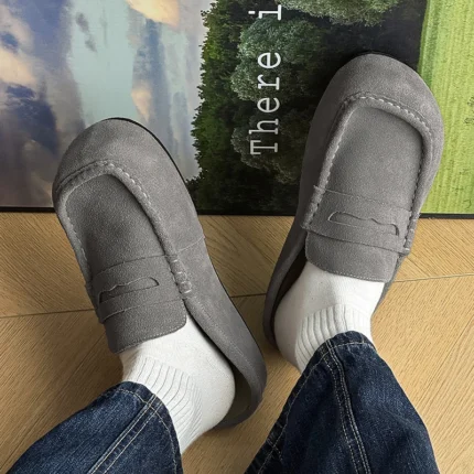 Murolo™ Suede Leather Backless Mules – Men's Vintage Slip-On Half Shoes 2