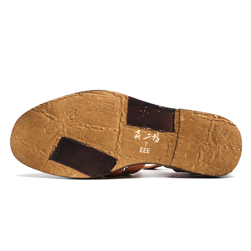 Originality™ Retro Gladiator Sandals – Men's Handmade T-Bar Cow Leather Sandals 6