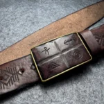 ToughGuy™ 3.8cm Classic Horseshoe Belt Full-Grain Leather Belt – Copper Horseshoe Buckle Men’s Retro Jeans Belt 6