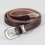 LineaKnot™ Genuine Leather slim knotted belt – Women's Slim Soft Waist Belt 1.8cm 5