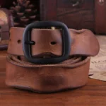 WestForge™ Folded Cowhide Leather Belt – Men’s Retro Western Patchwork Belt with Alloy Pin Buckle 5