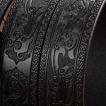 DRAGONSPIRAL™ 3.5CM Embossed Genuine Leather Belt – Automatic Buckle Dragon Pattern 6