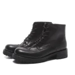 Kingsley™ British Men's Leather Ankle Boots – Handmade Retro Motorcycle Boots 5