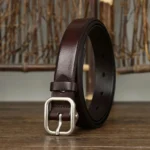 LUNABEL™ 2.4CM Women’s Thick Cowskin Leather Belt – Casual Genuine Leather Strap for Jeans & Dresses 4