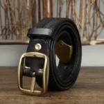 DUALFORGE™ 3.8CM Men’s Double-Sided Genuine Leather Belt – Thick Cowhide & Copper Buckle 3