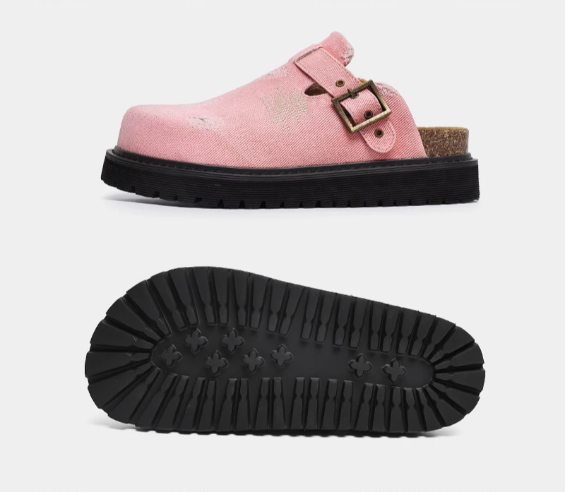 Kairo™ British Street Denim Mules – Unisex Summer Slip-On Slippers for Teens & Adults 2