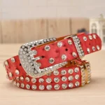 Luméra™ Women’s Designer Rhinestone Belt For Dresses – 2.6CM PU Leather Strap with Sparkling Buckle 4