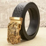Imperius™ Dragon Buckle Men Belt – 3.5CM Genuine Leather Automatic Business Strap 3