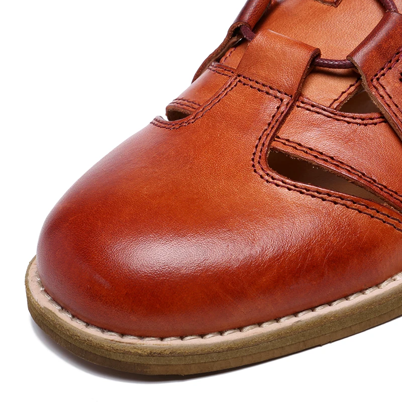 Verano™ Handcrafted Cowhide Leather Fisherman Sandals – Unisex Retro Gladiator Shoes 2