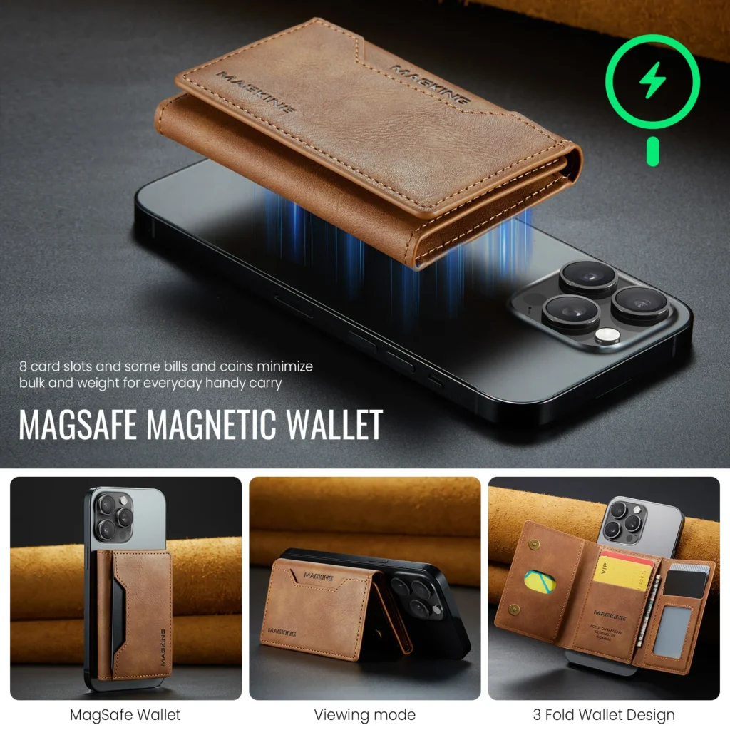 Luxury Magnetic Mini Wallet – Foldable Slim Purse for Men & Women 13