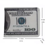 MoneyPrint™ 100 Dollar Design Wallet – PU Leather Short Wallet with Zipper Coin Pocket 4