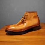 Elson™ Vintage Desert Boots – Men's Handmade Cowhide Leather Motorcycle Boots 1