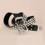 Glitzia™ 3.3CM Women’s Rhinestone Belt Buckles– Fashion Diamond Drill Wide Strap 6