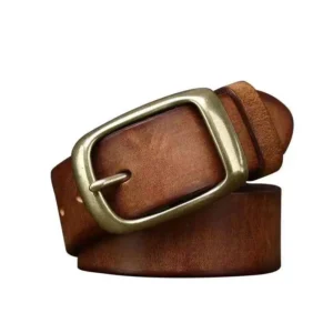 CoreForm™ 3.8cm Men’s Genuine Pure Cowhide Leather Belt – Retro Korean Style Leather Belt for Jeans 1