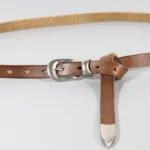 LineaKnot™ Genuine Leather slim knotted belt – Women's Slim Soft Waist Belt 1.8cm 3