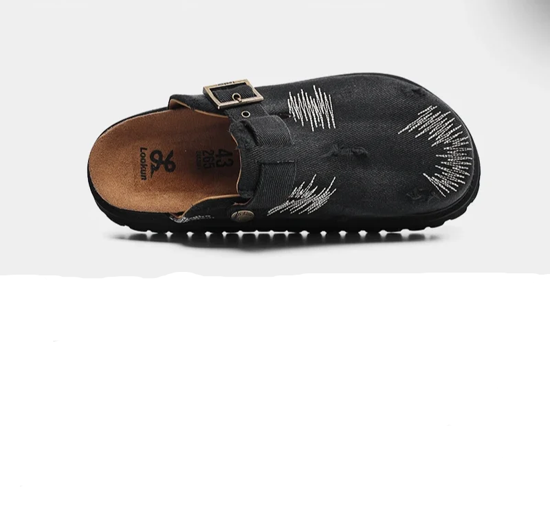 Kairo™ British Street Denim Mules – Unisex Summer Slip-On Slippers for Teens & Adults 3